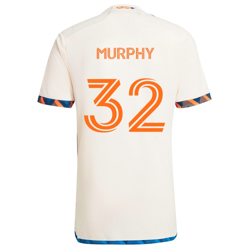 Miesten Ian Murphy #32 Valkoinen Oranssi Vieraspaita 2024/25 Lyhythihainen Paita T-Paita