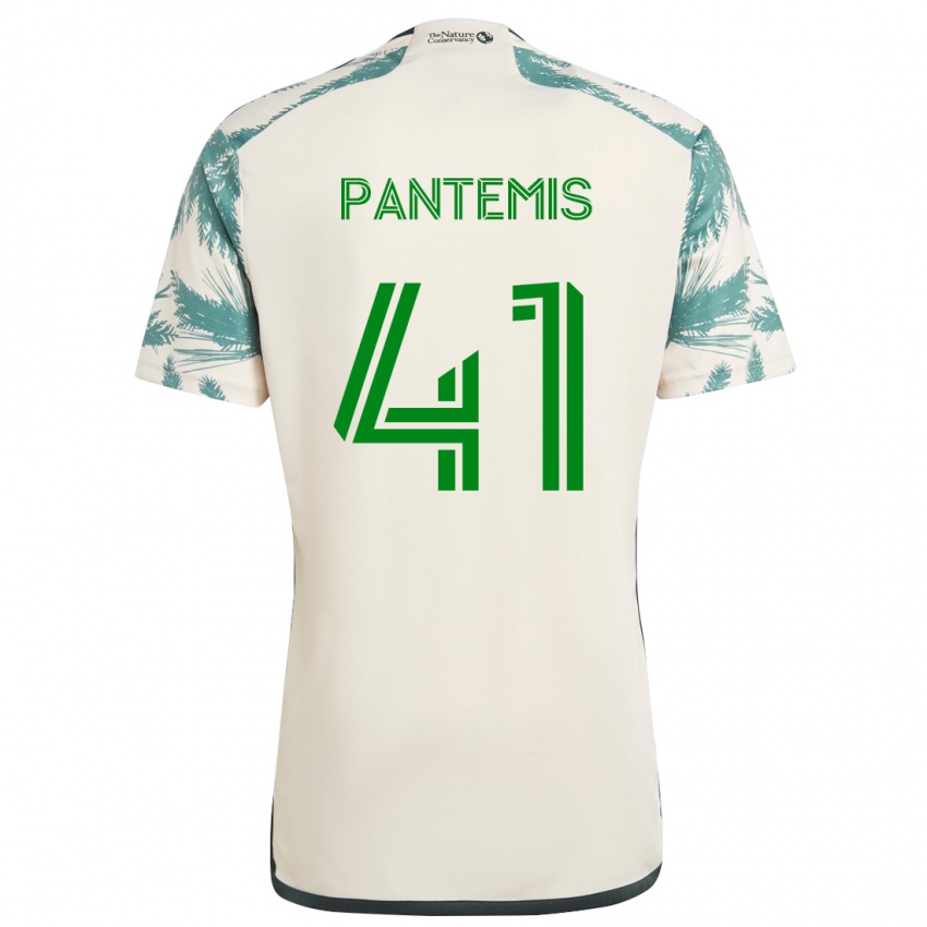 Naisten James Pantemis #41 Beige Ruskea Vieraspaita 2024/25 Lyhythihainen Paita T-Paita