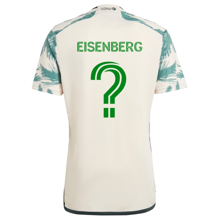 Naisten Max Eisenberg #0 Beige Ruskea Vieraspaita 2024/25 Lyhythihainen Paita T-Paita