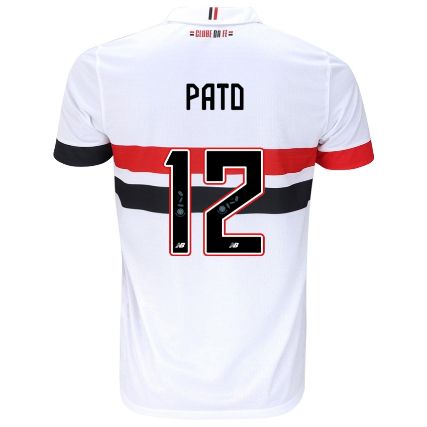 Lapset Alexandre Pato #12 Valkoinen Punainen Musta Kotipaita 2024/25 Lyhythihainen Paita T-Paita