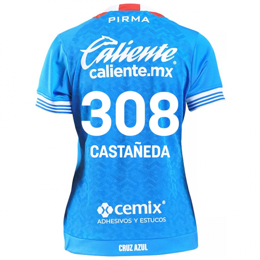 Lapset Emiliano Castañeda #308 Taivaansininen Kotipaita 2024/25 Lyhythihainen Paita T-Paita