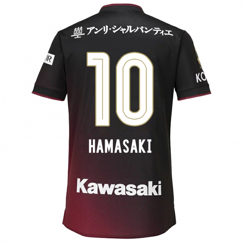 Lapset Kento Hamasaki #10 Musta Punainen Kotipaita 2024/25 Lyhythihainen Paita T-Paita