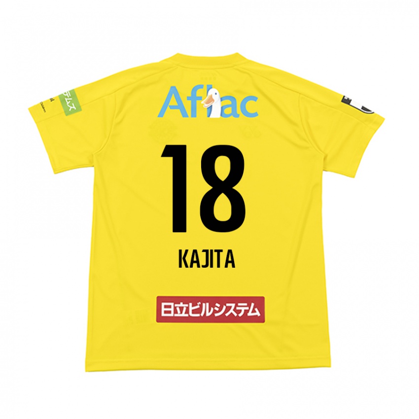 Lapset Kento Kajita #18 Keltainen Musta Kotipaita 2024/25 Lyhythihainen Paita T-Paita