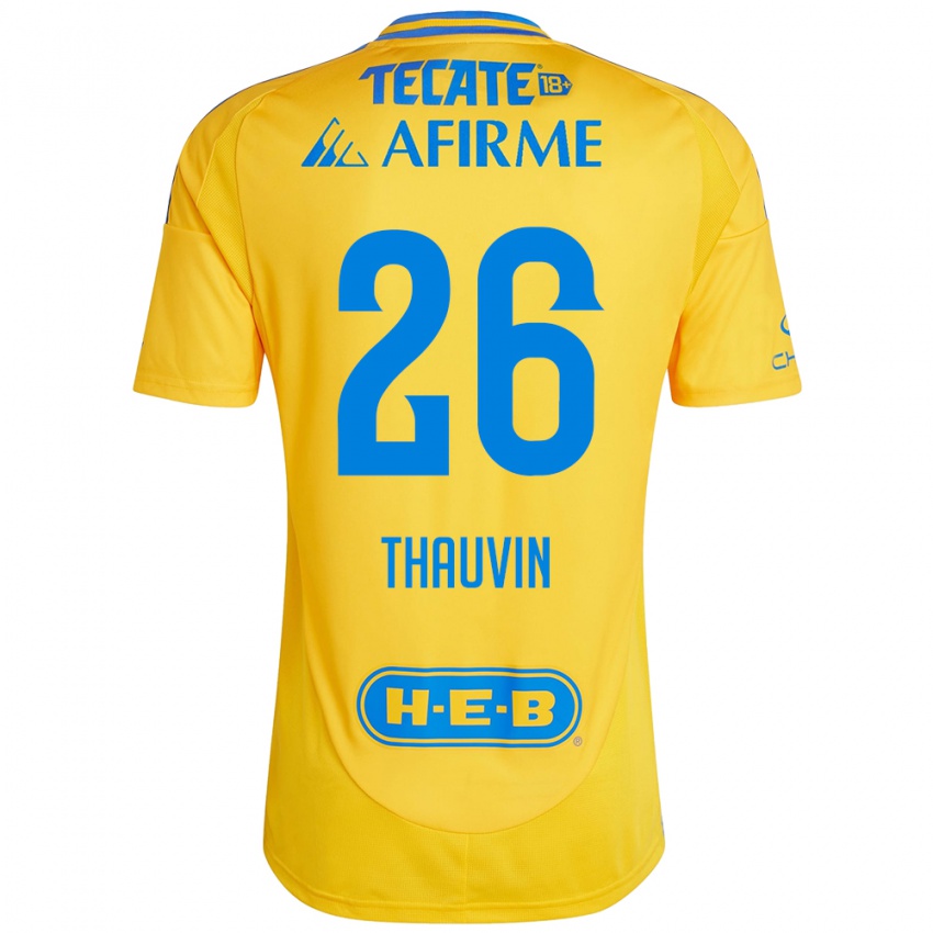 Lapset Florian Thauvin #26 Kullankeltainen Kotipaita 2024/25 Lyhythihainen Paita T-Paita