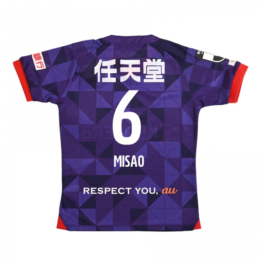 Lapset Yuto Misao #6 Purppura Valkoinen Kotipaita 2024/25 Lyhythihainen Paita T-Paita