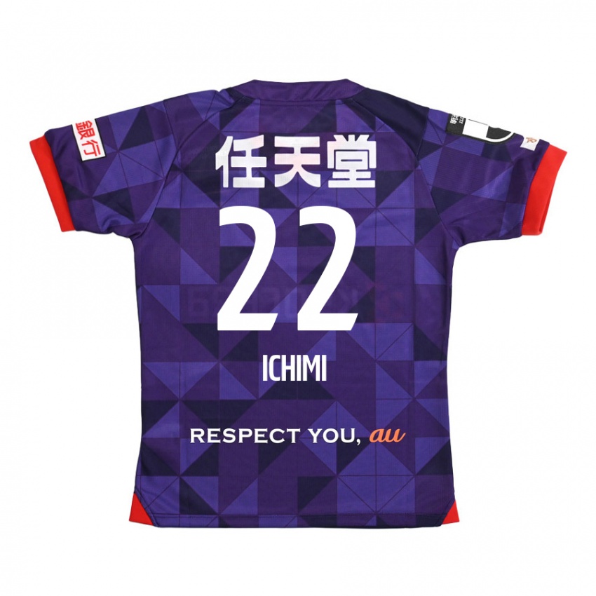 Lapset Kazunari Ichimi #22 Purppura Valkoinen Kotipaita 2024/25 Lyhythihainen Paita T-Paita