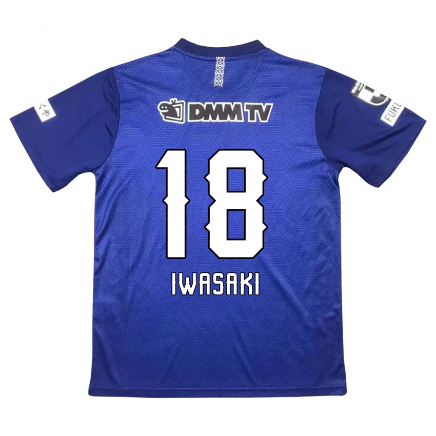 Lapset Yuto Iwasaki #18 Tummansininen Kotipaita 2024/25 Lyhythihainen Paita T-Paita