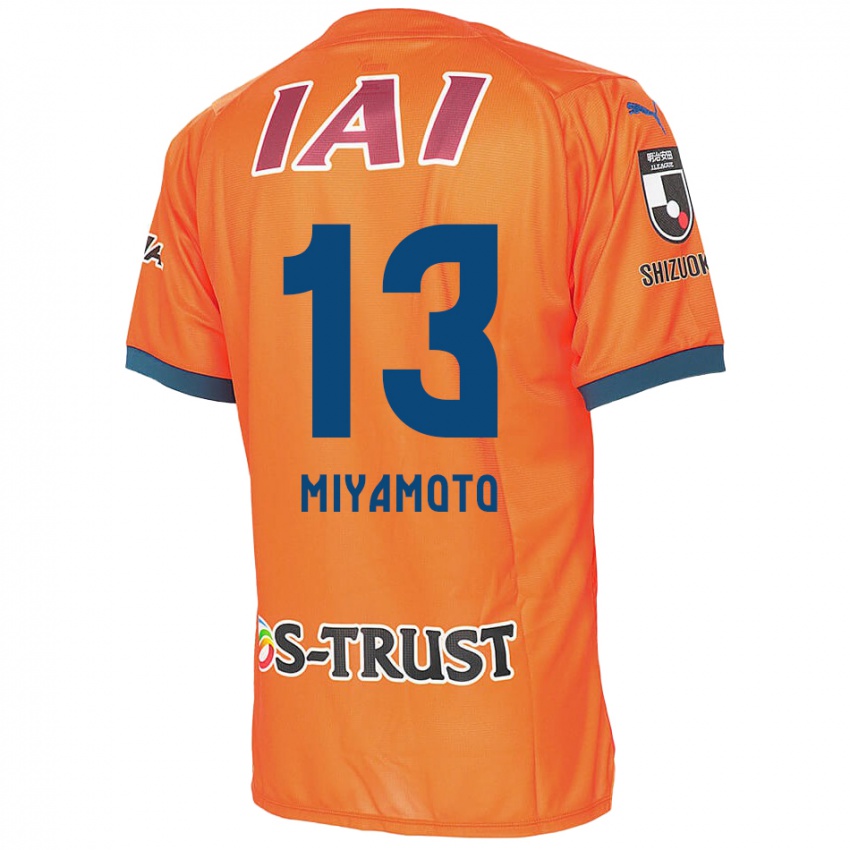 Lapset Kota Miyamoto #13 Oranssi Sininen Kotipaita 2024/25 Lyhythihainen Paita T-Paita