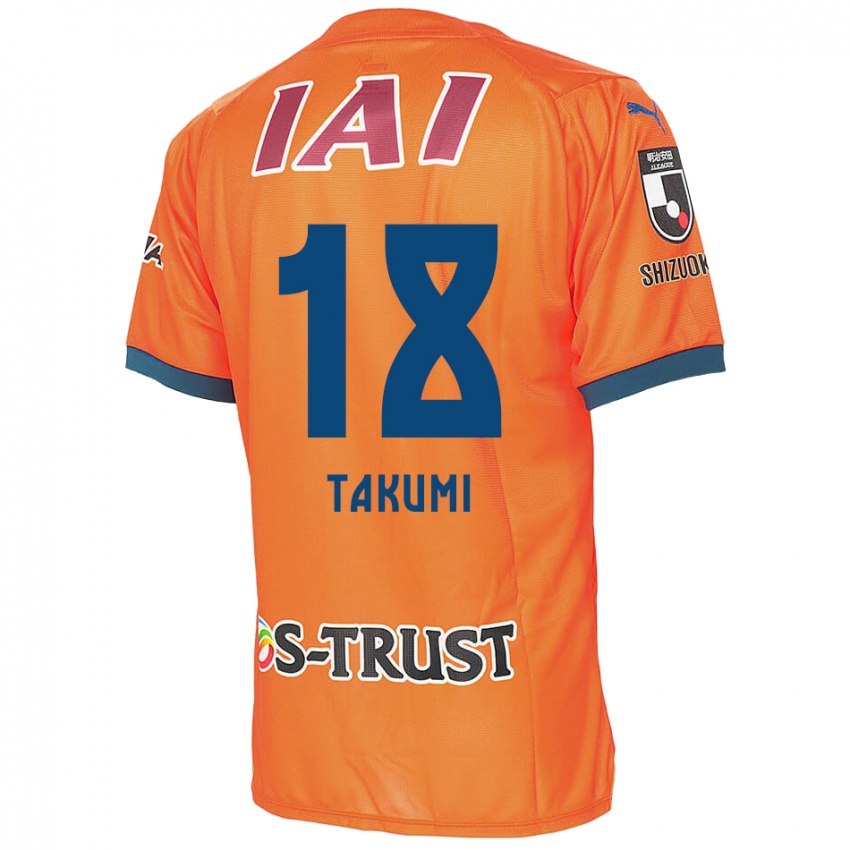 Lapset Takumi Kato #18 Oranssi Sininen Kotipaita 2024/25 Lyhythihainen Paita T-Paita