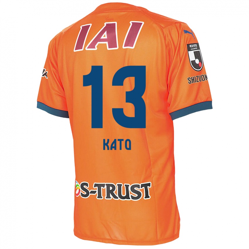 Lapset Daiya Kato #13 Oranssi Sininen Kotipaita 2024/25 Lyhythihainen Paita T-Paita