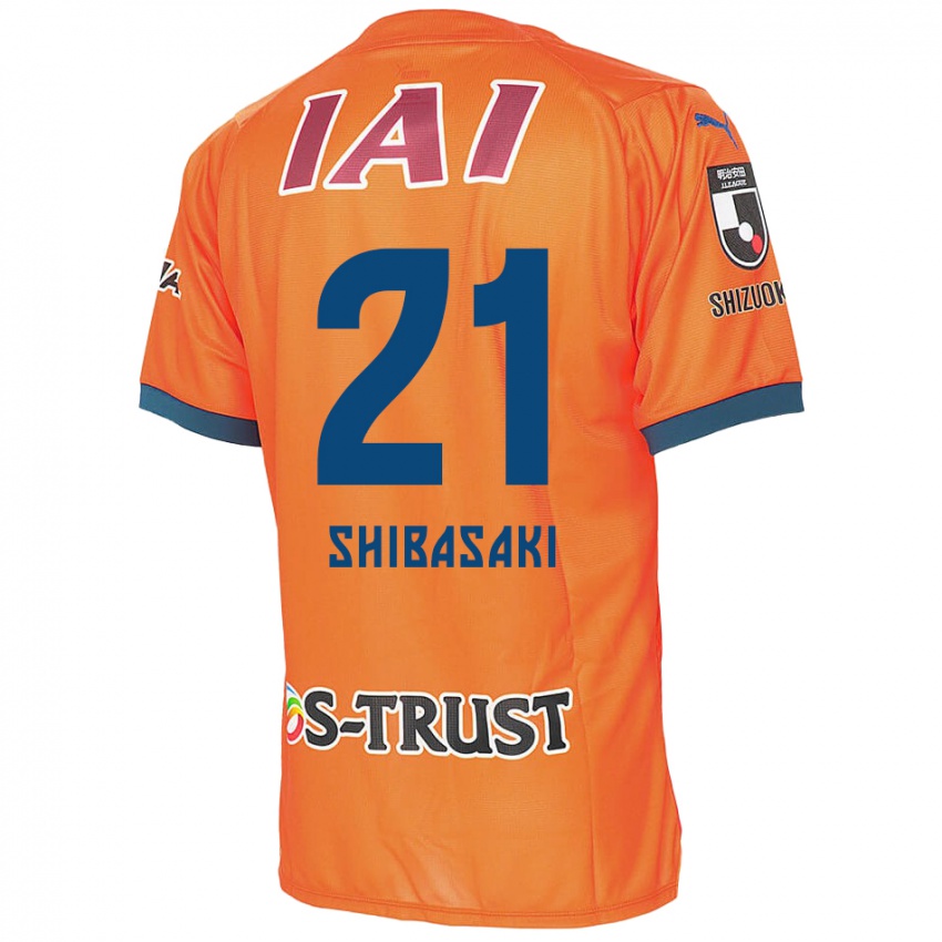 Lapset Kaito Shibasaki #21 Oranssi Sininen Kotipaita 2024/25 Lyhythihainen Paita T-Paita