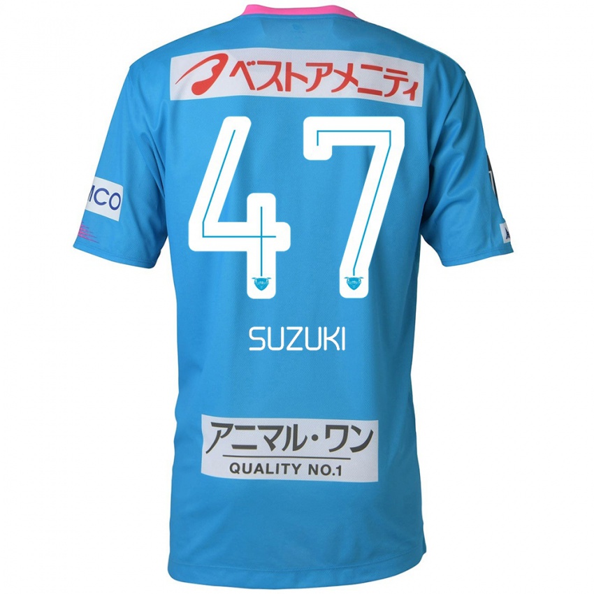 Lapset Daichi Suzuki #47 Sininen Pinkki Kotipaita 2024/25 Lyhythihainen Paita T-Paita