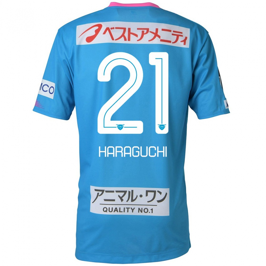 Lapset Konosuke Haraguchi #21 Sininen Pinkki Kotipaita 2024/25 Lyhythihainen Paita T-Paita