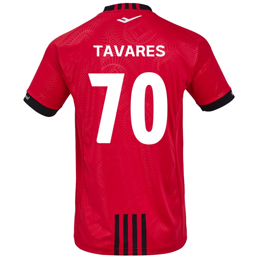 Lapset Ronaldo Tavares #70 Punamusta Kotipaita 2024/25 Lyhythihainen Paita T-Paita