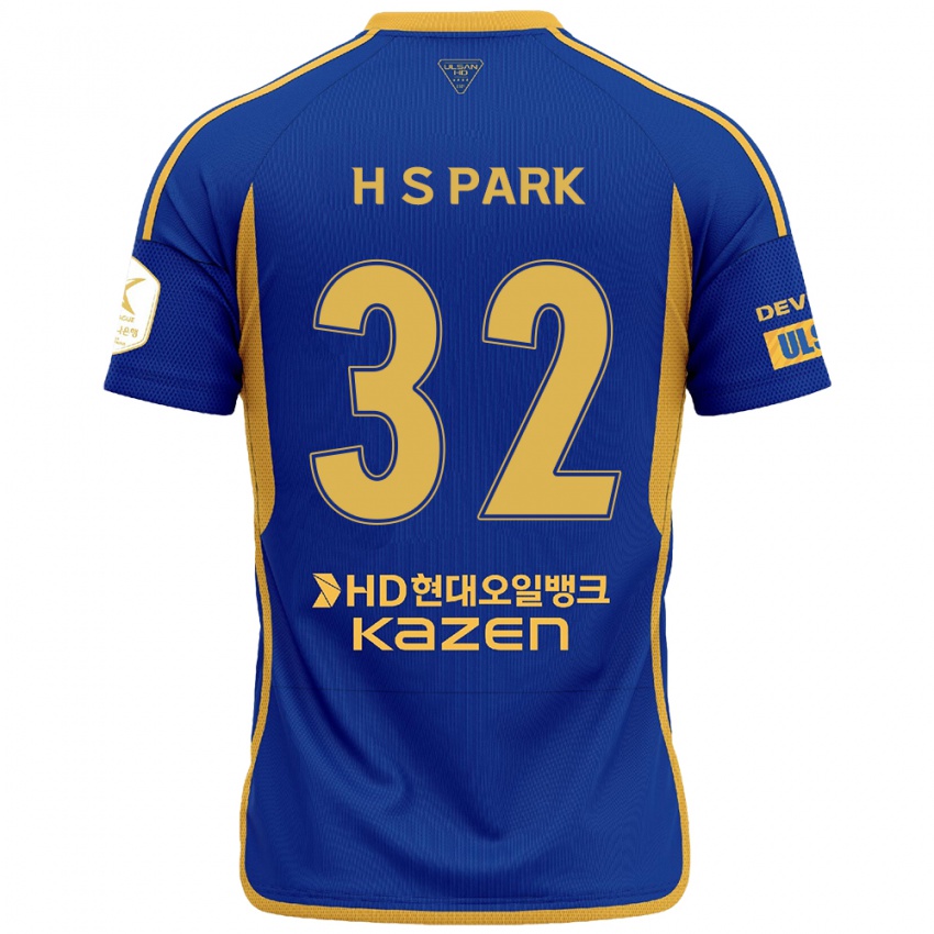 Lapset Sung-Hyun Park #32 Sininen Keltainen Kotipaita 2024/25 Lyhythihainen Paita T-Paita