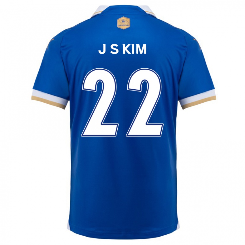 Lapset Sang-Jun Kim #22 Sinivalkoinen Kotipaita 2024/25 Lyhythihainen Paita T-Paita