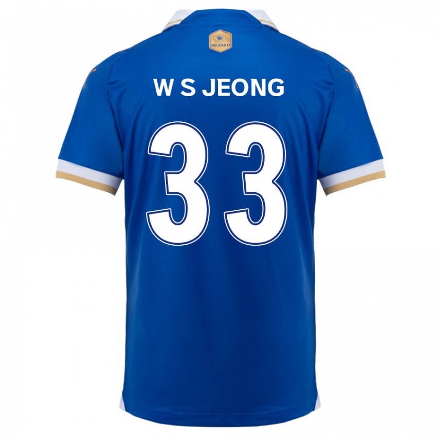 Lapset Seo-Woo Jeong #33 Sinivalkoinen Kotipaita 2024/25 Lyhythihainen Paita T-Paita