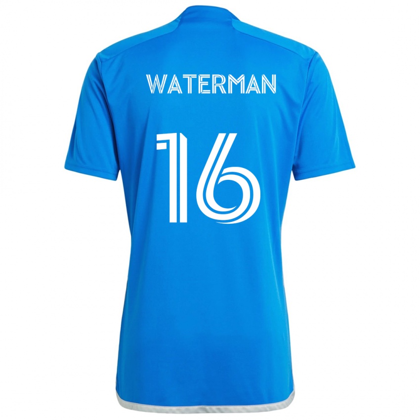 Lapset Joel Waterman #16 Sinivalkoinen Kotipaita 2024/25 Lyhythihainen Paita T-Paita