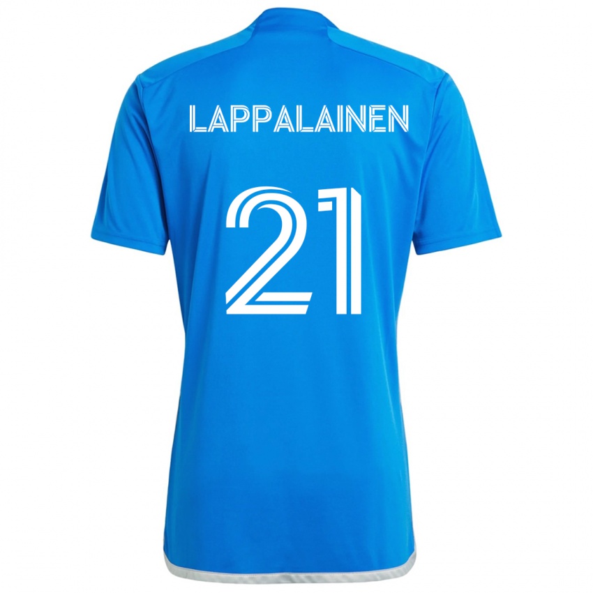 Lapset Lassi Lappalainen #21 Sinivalkoinen Kotipaita 2024/25 Lyhythihainen Paita T-Paita