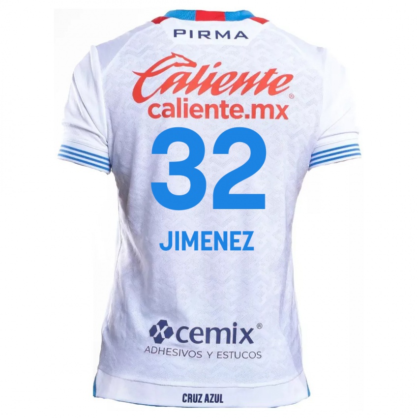 Lapset Cristian Jimenez #32 Valkoinen Sininen Vieraspaita 2024/25 Lyhythihainen Paita T-Paita