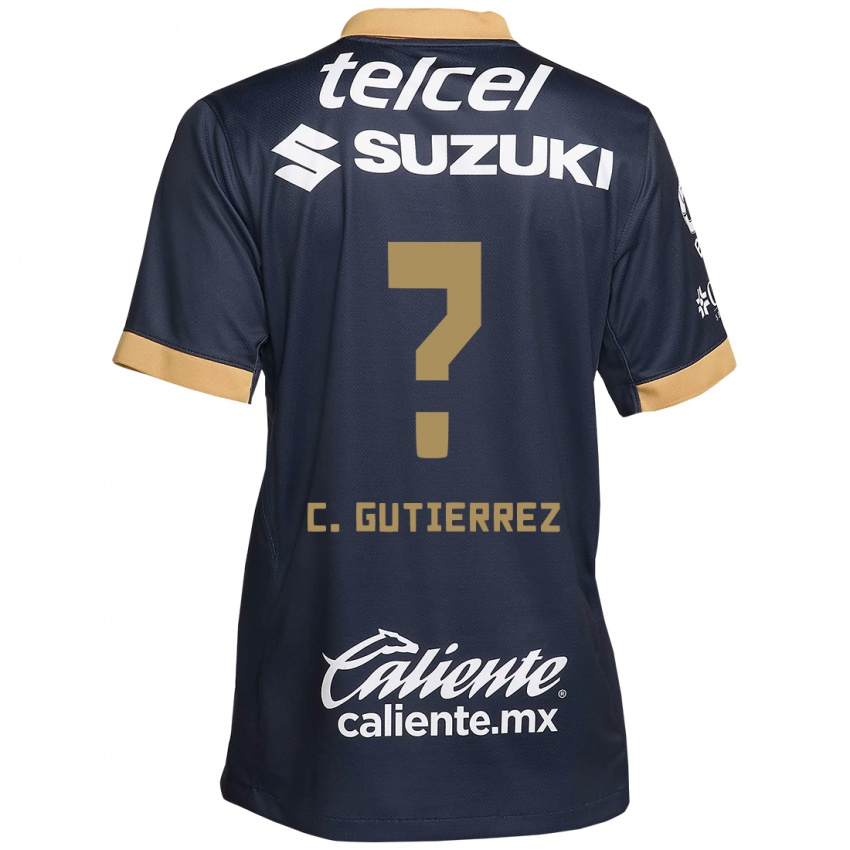 Lapset Carlos Gutiérrez #0 Obsidian Gold Valkoinen Vieraspaita 2024/25 Lyhythihainen Paita T-Paita