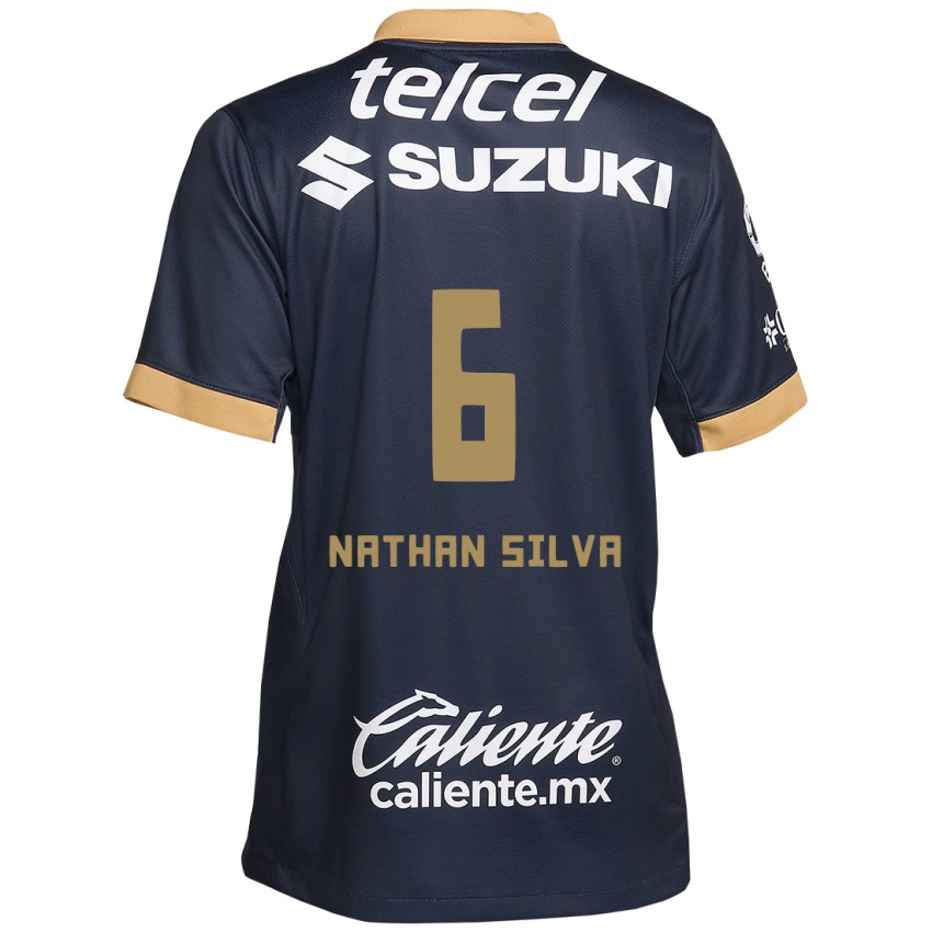 Lapset Nathan Silva #6 Obsidian Gold Valkoinen Vieraspaita 2024/25 Lyhythihainen Paita T-Paita