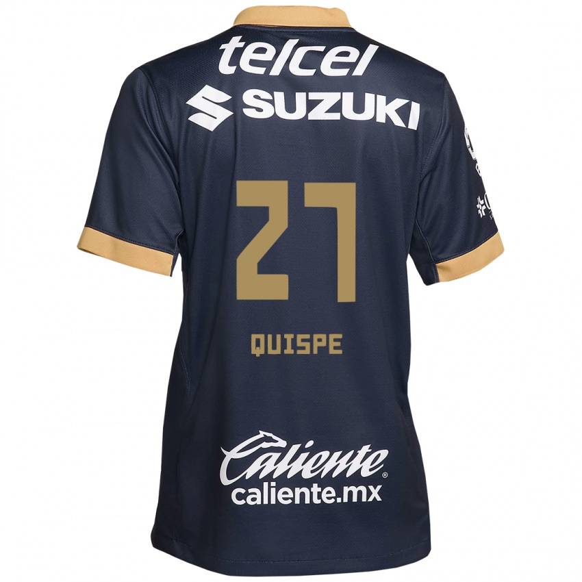 Lapset Piero Quispe #27 Obsidian Gold Valkoinen Vieraspaita 2024/25 Lyhythihainen Paita T-Paita