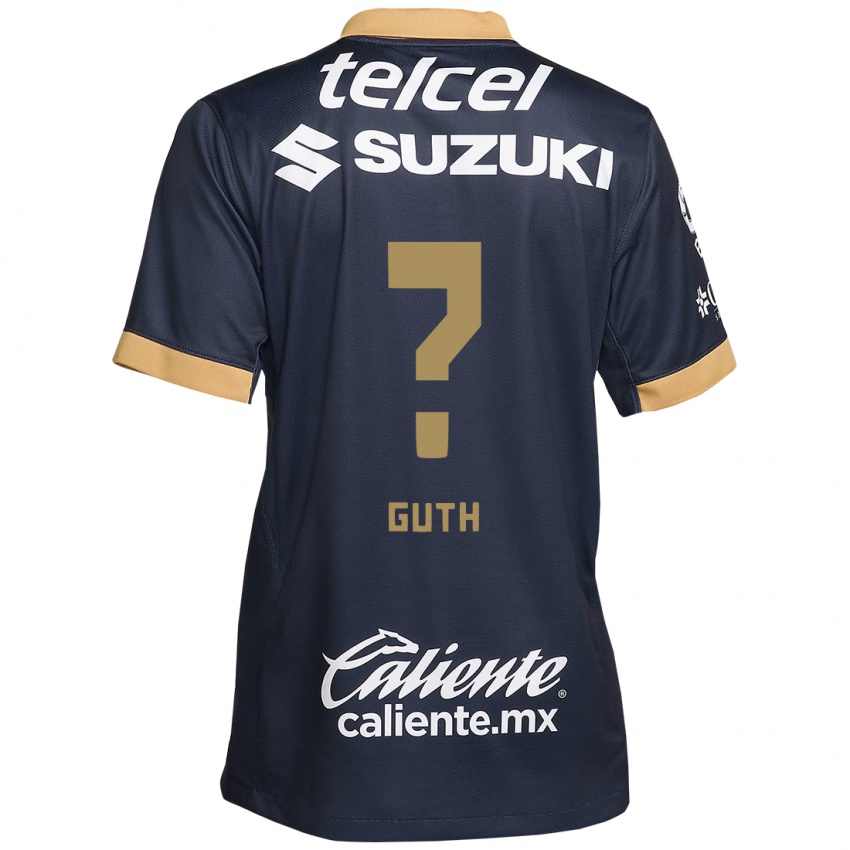 Lapset Tiago Guth #0 Obsidian Gold Valkoinen Vieraspaita 2024/25 Lyhythihainen Paita T-Paita