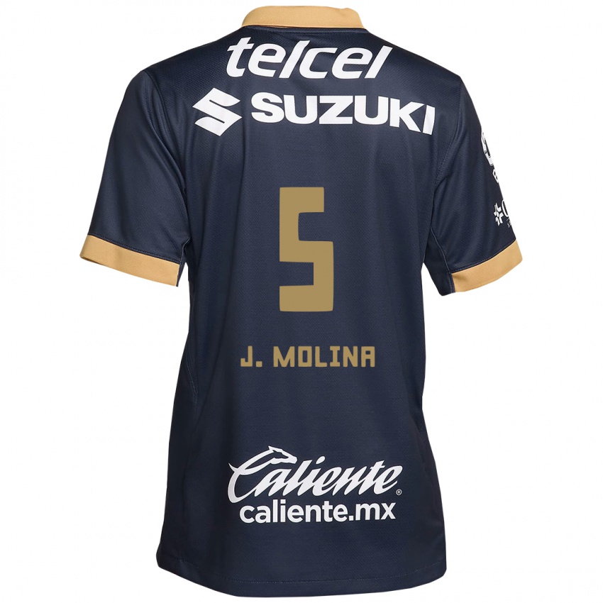 Lapset Jesús Molina #5 Obsidian Gold Valkoinen Vieraspaita 2024/25 Lyhythihainen Paita T-Paita