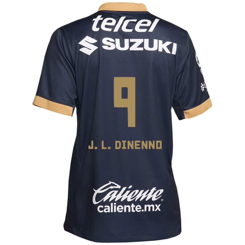 Lapset Juan Dinenno #9 Obsidian Gold Valkoinen Vieraspaita 2024/25 Lyhythihainen Paita T-Paita