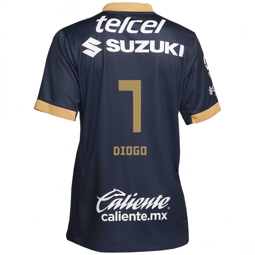 Lapset Diogo #7 Obsidian Gold Valkoinen Vieraspaita 2024/25 Lyhythihainen Paita T-Paita