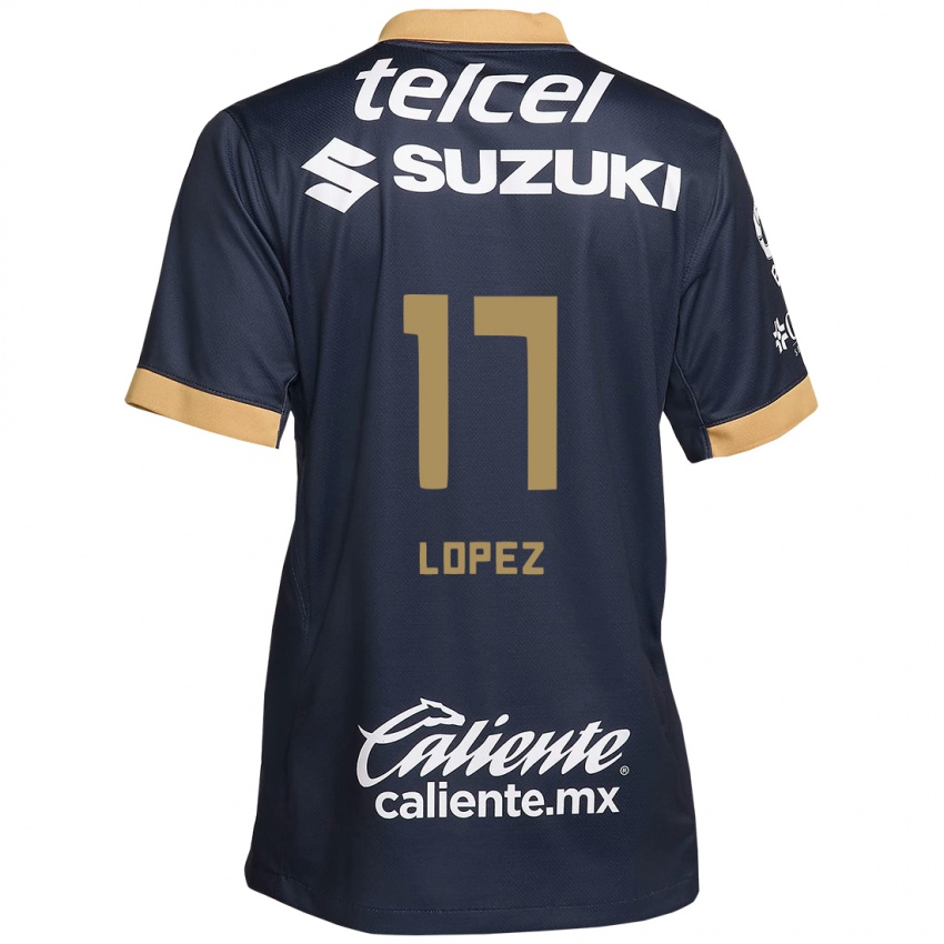 Lapset Leonel Lopez #17 Obsidian Gold Valkoinen Vieraspaita 2024/25 Lyhythihainen Paita T-Paita