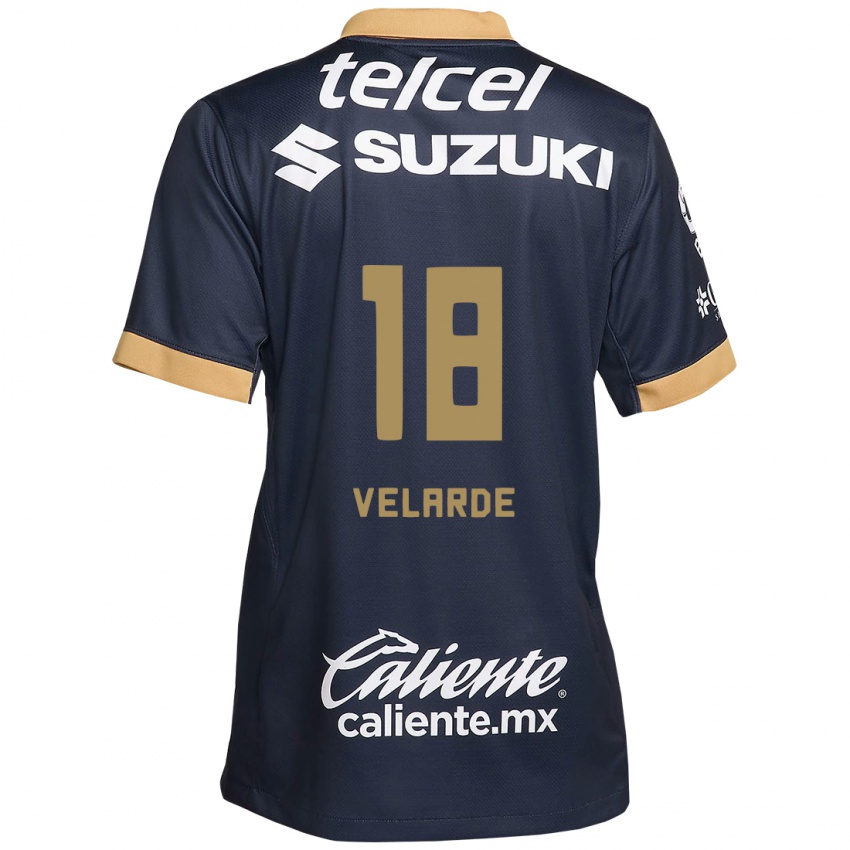 Lapset Efrain Velarde #18 Obsidian Gold Valkoinen Vieraspaita 2024/25 Lyhythihainen Paita T-Paita