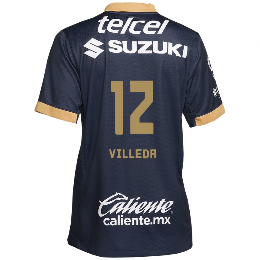 Lapset Melany Villeda #12 Obsidian Gold Valkoinen Vieraspaita 2024/25 Lyhythihainen Paita T-Paita