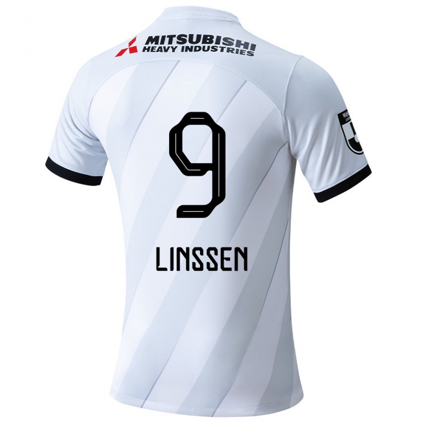 Lapset Bryan Linssen #9 Valkoinen Harmaa Vieraspaita 2024/25 Lyhythihainen Paita T-Paita