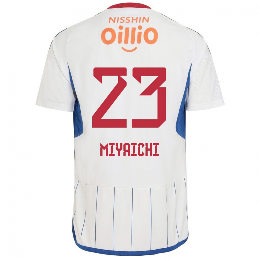 Lapset Ryo Miyaichi #23 Valkoinen Sininen Punainen Vieraspaita 2024/25 Lyhythihainen Paita T-Paita