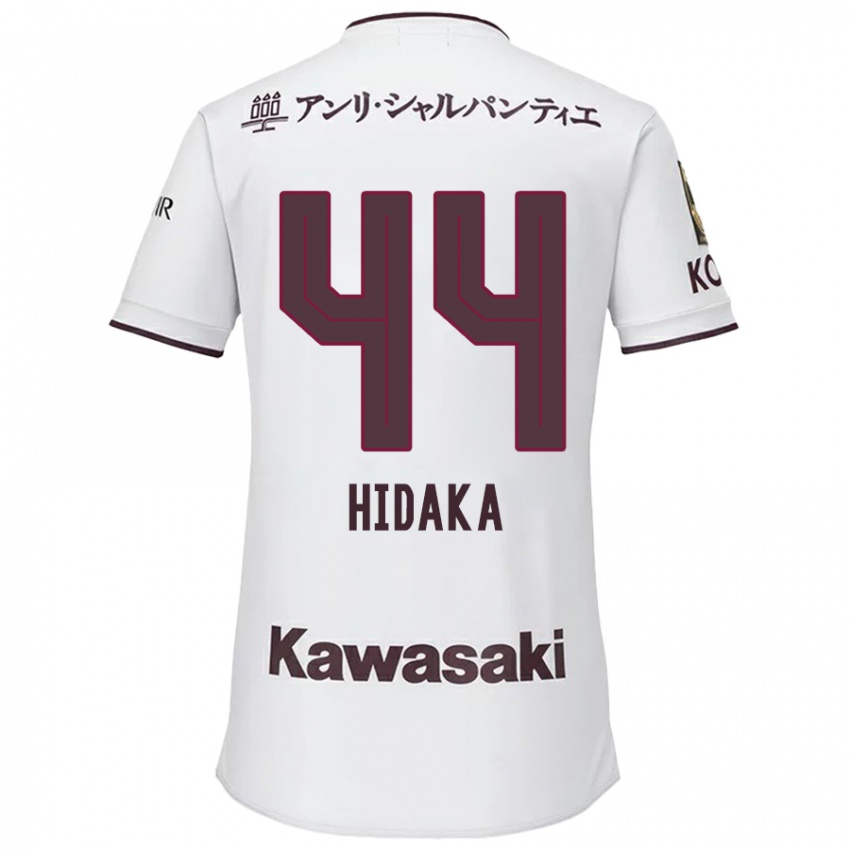 Lapset Mitsuki Hidaka #44 Valkoinen Punainen Vieraspaita 2024/25 Lyhythihainen Paita T-Paita