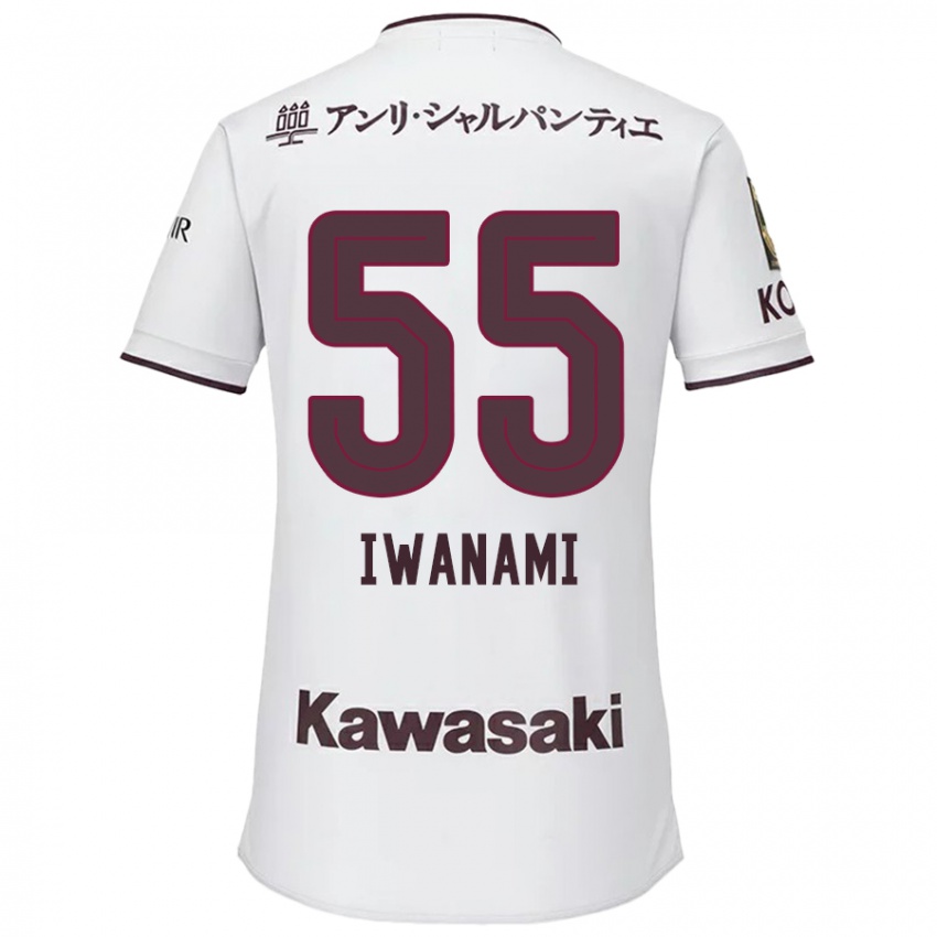 Lapset Takuya Iwanami #55 Valkoinen Punainen Vieraspaita 2024/25 Lyhythihainen Paita T-Paita