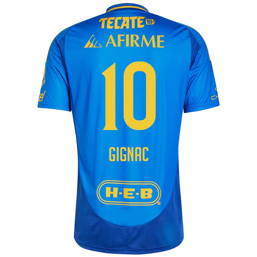 Lapset Andre-Pierre Gignac #10 Sininen Keltainen Vieraspaita 2024/25 Lyhythihainen Paita T-Paita