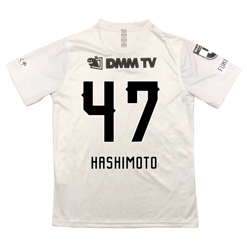 Lapset Yu Hashimoto #47 Harmaa Musta Vieraspaita 2024/25 Lyhythihainen Paita T-Paita