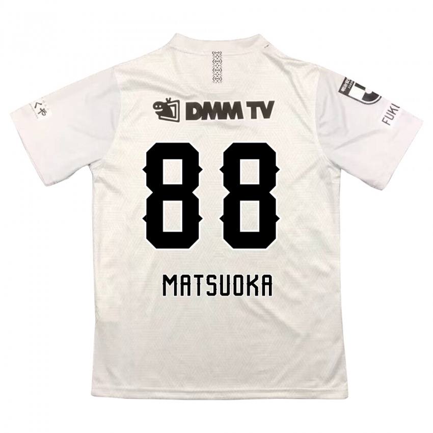 Lapset Daiki Matsuoka #88 Harmaa Musta Vieraspaita 2024/25 Lyhythihainen Paita T-Paita