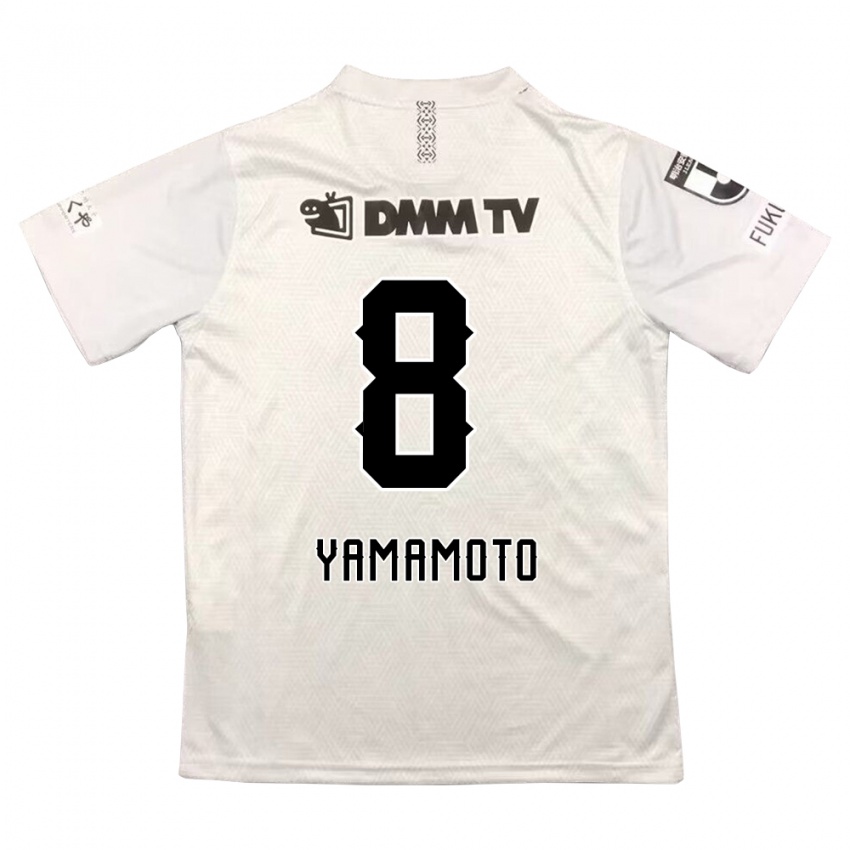 Lapset Shunsuke Yamamoto #8 Harmaa Musta Vieraspaita 2024/25 Lyhythihainen Paita T-Paita