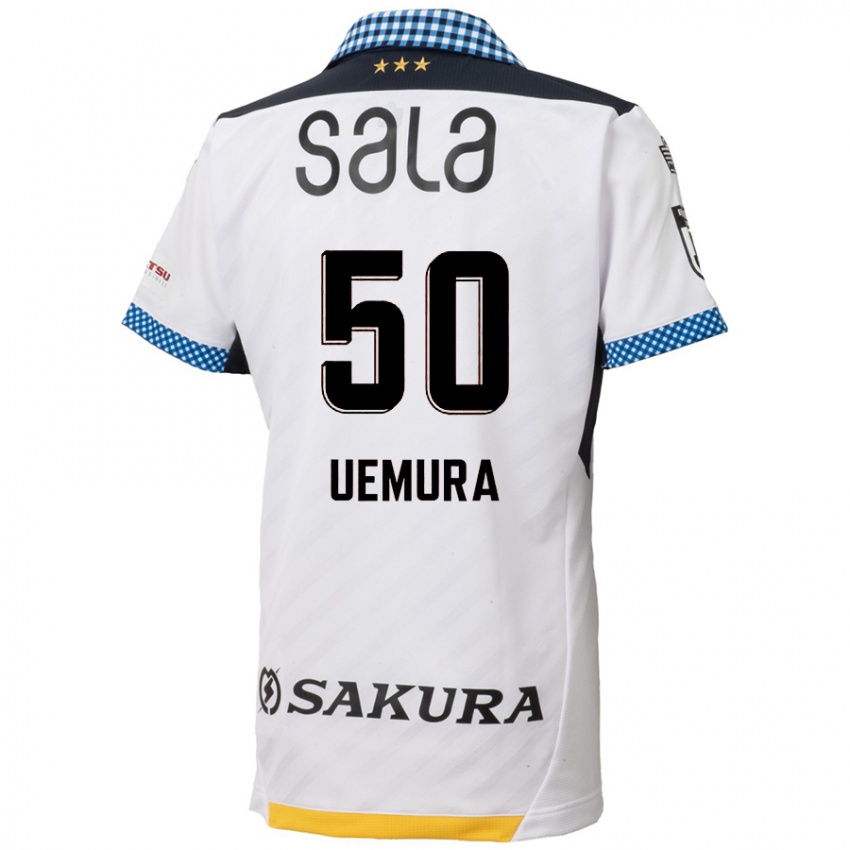 Lapset Hiroto Uemura #50 Valkoinen Musta Vieraspaita 2024/25 Lyhythihainen Paita T-Paita