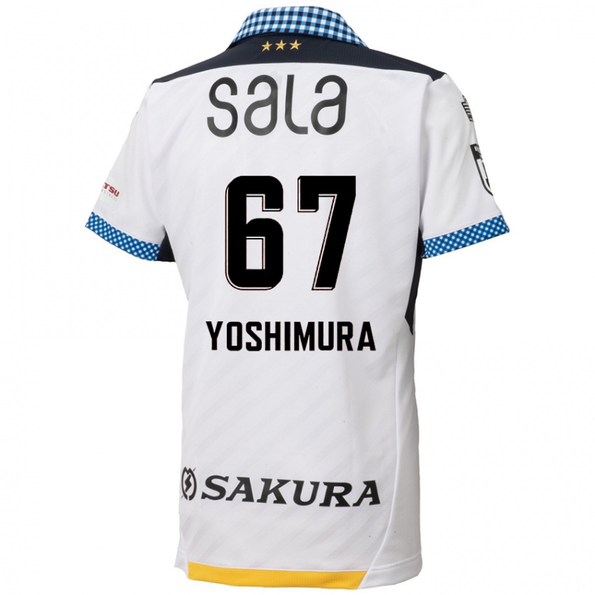 Lapset Ryusei Yoshimura #67 Valkoinen Musta Vieraspaita 2024/25 Lyhythihainen Paita T-Paita