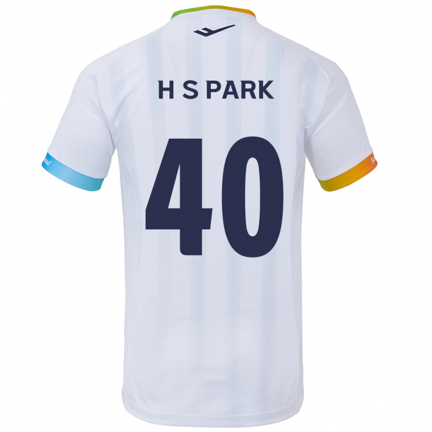 Lapset Seong-Hun Park #40 Valkoinen Sininen Vieraspaita 2024/25 Lyhythihainen Paita T-Paita