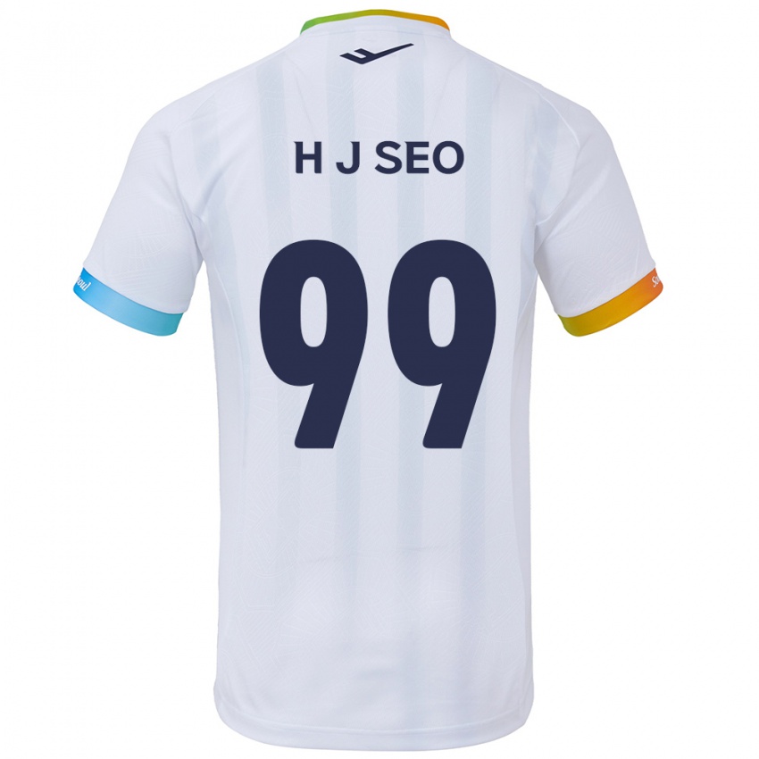 Lapset Ju-Hwan Seo #99 Valkoinen Sininen Vieraspaita 2024/25 Lyhythihainen Paita T-Paita