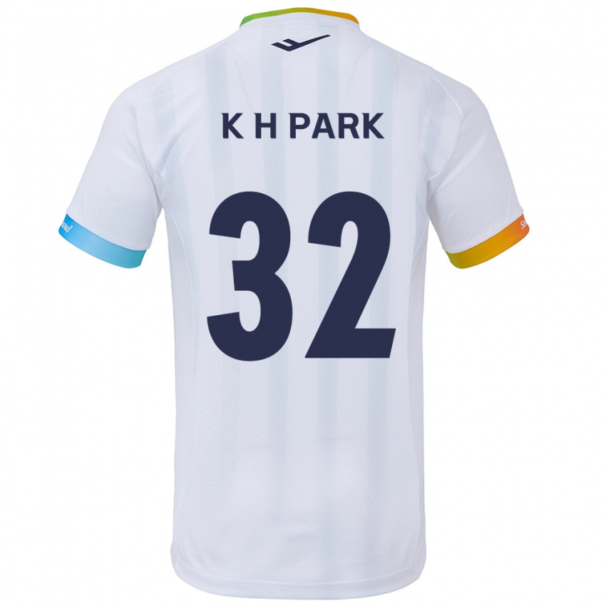 Lapset Han-Kyul Park #32 Valkoinen Sininen Vieraspaita 2024/25 Lyhythihainen Paita T-Paita