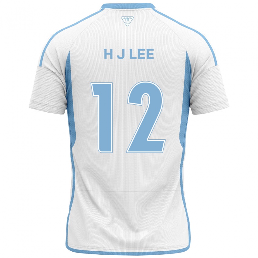 Lapset Jae-Hyung Lee #12 Valkoinen Sininen Vieraspaita 2024/25 Lyhythihainen Paita T-Paita