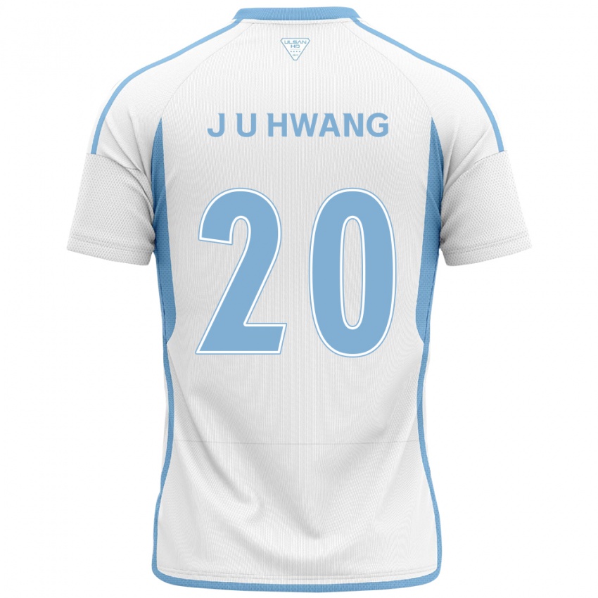 Lapset Ui-Jun Hwang #20 Valkoinen Sininen Vieraspaita 2024/25 Lyhythihainen Paita T-Paita