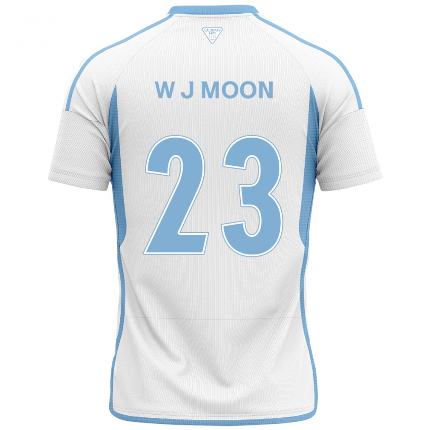 Lapset Ji-Won Moon #23 Valkoinen Sininen Vieraspaita 2024/25 Lyhythihainen Paita T-Paita